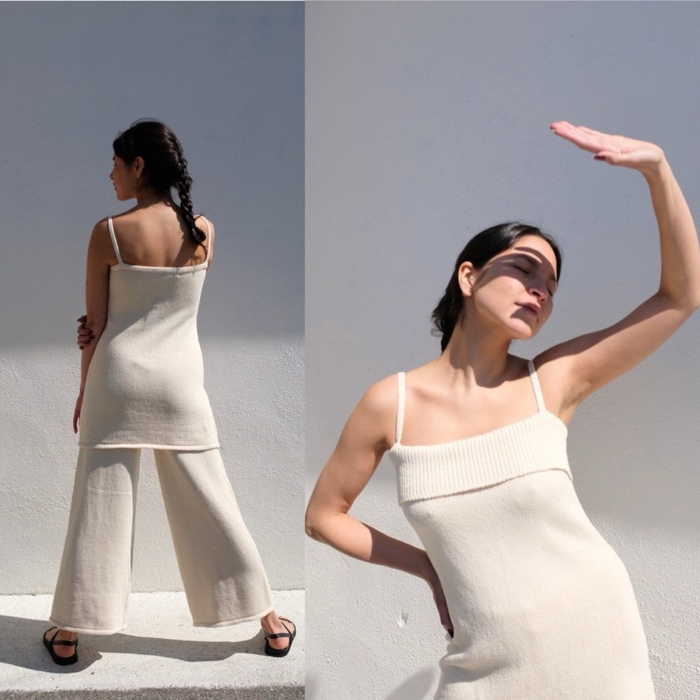 St. Agni Amelia Knit Tunic or Dress in Ecru - Picture 3 of 13